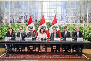 La presidenta Dina Boluarte presentó la PNTD - Crédito: Presidencia Perú